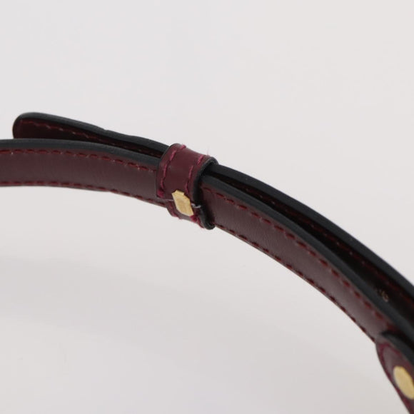 BALLY Shoulder Bag Leather 2 Set Brown Bordeaux Auth 176708