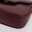 BALLY Shoulder Bag Leather 2 Set Brown Bordeaux Auth 176708-16