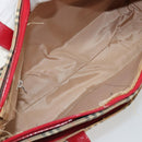 BURBERRY Nova Check Hand Bag Canvas Beige Gold Auth 176714-16