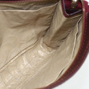 Christian Dior Trotter Canvas Clutch Bag Red Gold Auth 176716-14