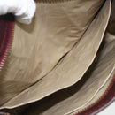 Christian Dior Trotter Canvas Clutch Bag Red Gold Auth 176716-17