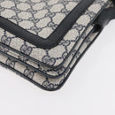GUCCI GG Supreme Sherry Line Shoulder Bag PVC Navy Gold 904 02 013 Auth 176719-11