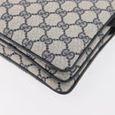 GUCCI GG Supreme Sherry Line Shoulder Bag PVC Navy Gold 904 02 013 Auth 176719-13