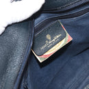GUCCI GG Supreme Sherry Line Shoulder Bag PVC Navy Gold 904 02 013 Auth 176719-16