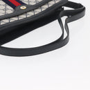 GUCCI GG Supreme Sherry Line Shoulder Bag PVC Navy Gold 904 02 013 Auth 176719-7