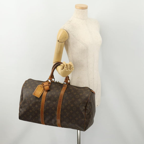 LOUIS VUITTON Monogram Keepall 45 Boston Bag M41428 LV Auth 176723