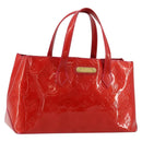 LOUIS VUITTON Monogram Vernis Wilshire PM Hand Bag Rose Pop M93643 Auth 176731-1