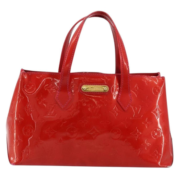 LOUIS VUITTON Monogram Vernis Wilshire PM Hand Bag Rose Pop M93643 Auth 176731