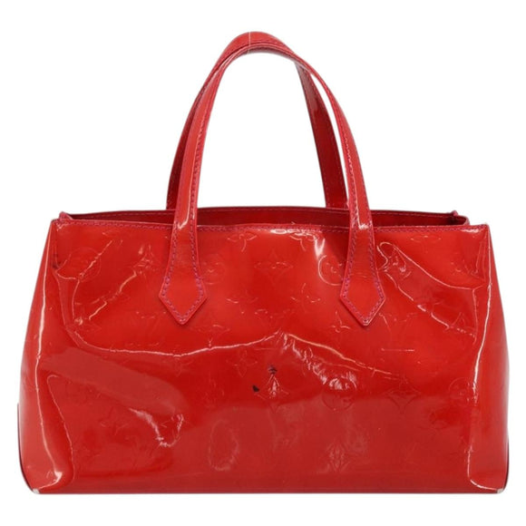 LOUIS VUITTON Monogram Vernis Wilshire PM Hand Bag Rose Pop M93643 Auth 176731