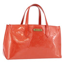 LOUIS VUITTON Monogram Vernis Wilshire PM Bag Orenge Sunset M93644 Auth 176732A-1