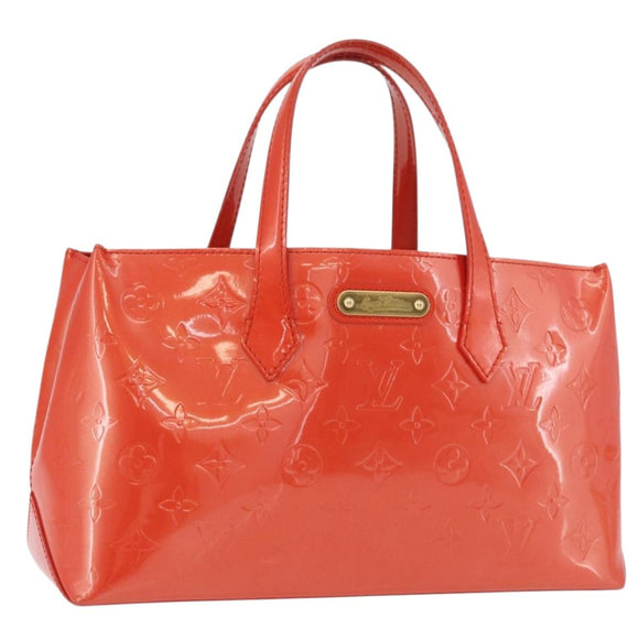 LOUIS VUITTON Monogram Vernis Wilshire PM Bag Orenge Sunset M93644 Auth 176732A