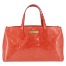 LOUIS VUITTON Monogram Vernis Wilshire PM Bag Orenge Sunset M93644 Auth 176732A-2