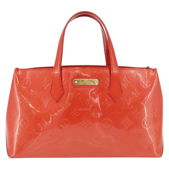 LOUIS VUITTON Monogram Vernis Wilshire PM Bag Orenge Sunset M93644 Auth 176732A