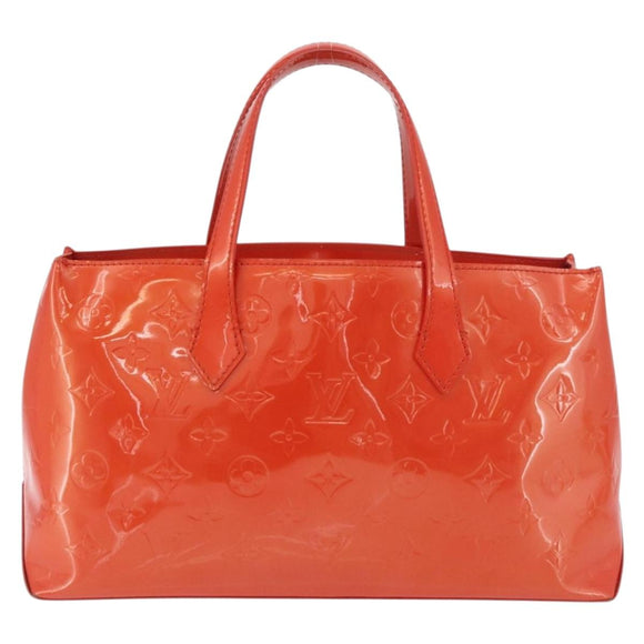 LOUIS VUITTON Monogram Vernis Wilshire PM Bag Orenge Sunset M93644 Auth 176732A