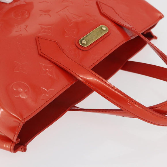 LOUIS VUITTON Monogram Vernis Wilshire PM Bag Orenge Sunset M93644 Auth 176732A