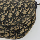 Christian Dior Trotter Canvas Hand Bag Navy Gold Auth 176737-15