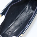 Christian Dior Trotter Canvas Hand Bag Navy Gold Auth 176737-12