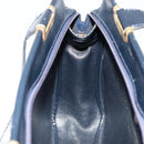 Christian Dior Trotter Canvas Hand Bag Navy Gold Auth 176737-18