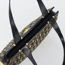 Christian Dior Trotter Canvas Hand Bag Navy Gold Auth 176737-6