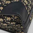 Christian Dior Trotter Canvas Boston Bag Navy Silver Auth 176738-13