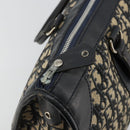 Christian Dior Trotter Canvas Boston Bag Navy Silver Auth 176738-14