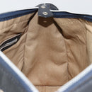 Christian Dior Trotter Canvas Boston Bag Navy Silver Auth 176738-16
