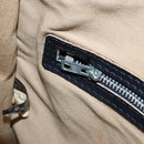 Christian Dior Trotter Canvas Boston Bag Navy Silver Auth 176738-18