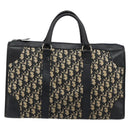 Christian Dior Trotter Canvas Boston Bag Navy Silver Auth 176738-2