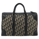 Christian Dior Trotter Canvas Boston Bag Navy Silver Auth 176738-3