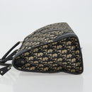 Christian Dior Trotter Canvas Boston Bag Navy Silver Auth 176738-5