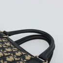 Christian Dior Trotter Canvas Boston Bag Navy Silver Auth 176738-8