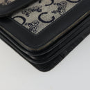 CELINE C Sulky Shoulder Bag Canvas Navy Gold Auth 176739-11