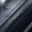 CELINE C Sulky Shoulder Bag Canvas Navy Gold Auth 176739-17