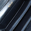 CELINE C Sulky Shoulder Bag Canvas Navy Gold Auth 176739-18