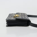 CELINE C Sulky Shoulder Bag Canvas Navy Gold Auth 176739-4