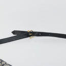 CELINE C Sulky Shoulder Bag Canvas Navy Gold Auth 176739-8