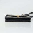 CELINE C Sulky Shoulder Bag Canvas Navy Gold Auth 176739-9