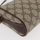GUCCI GG Supreme Web Sherry Line Bag PVC Beige Gold 89 02 018 Auth 176741-9