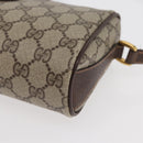 GUCCI GG Supreme Web Sherry Line Bag PVC Beige Gold 89 02 018 Auth 176741-14