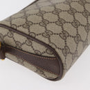 GUCCI GG Supreme Web Sherry Line Bag PVC Beige Gold 89 02 018 Auth 176741-15