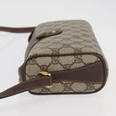GUCCI GG Supreme Web Sherry Line Bag PVC Beige Gold 89 02 018 Auth 176741-4