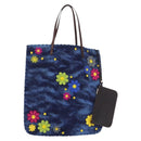 FENDI Tote Bag Wool Blue Auth 176743V-1