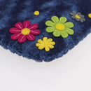 FENDI Tote Bag Wool Blue Auth 176743V-9