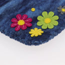 FENDI Tote Bag Wool Blue Auth 176743V-15