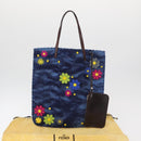 FENDI Tote Bag Wool Blue Auth 176743V-12