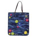 FENDI Tote Bag Wool Blue Auth 176743V-2