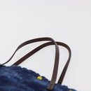 FENDI Tote Bag Wool Blue Auth 176743V-8