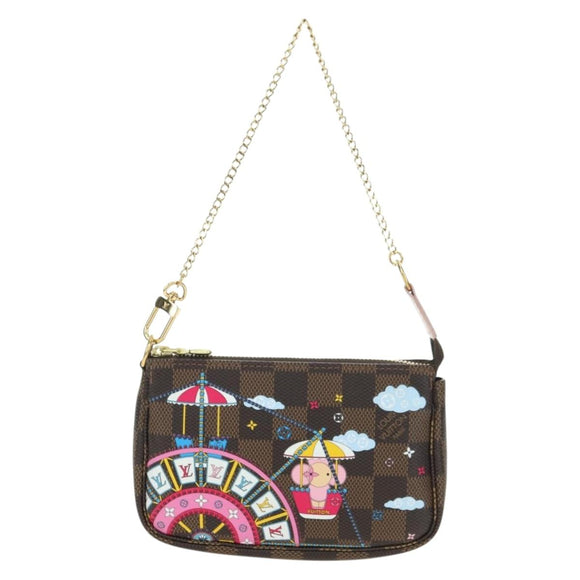LOUIS VUITTON Damier Vivienne Mini Pochette Accessoires N60402 LV Auth 176744SAM