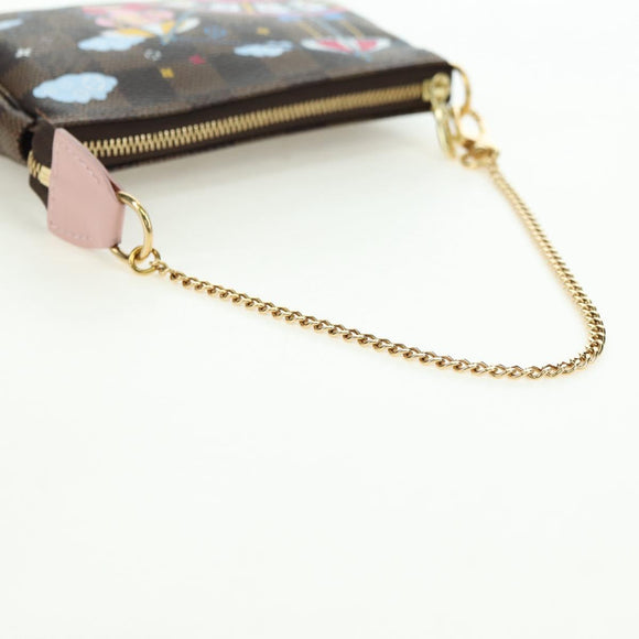 LOUIS VUITTON Damier Vivienne Mini Pochette Accessoires N60402 LV Auth 176744SAM