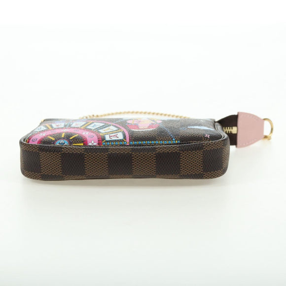 LOUIS VUITTON Damier Vivienne Mini Pochette Accessoires N60402 LV Auth 176744SAM